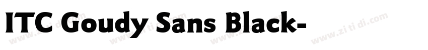ITC Goudy Sans Black字体转换